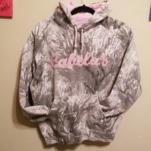 Cabela's white camo hoodie
